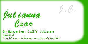 julianna csor business card